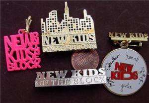 Vintage New Kids On The Block Metal Charms Pins Mix  