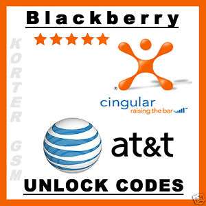 UNLOCK Code For AT&T Blackberry CURVE 8310 8320 ★ ★  