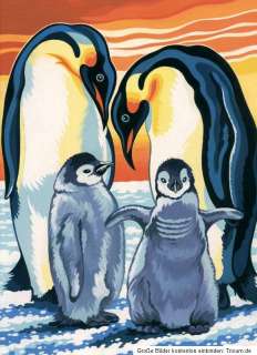 Malen nach Zahlen Pinguine am Wasser Tiermotiv NEU  