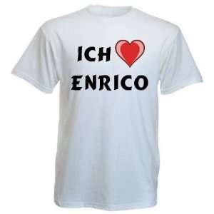 Shirt mit Aufschrift Ich Liebe Enrico: .de: Sport & Freizeit
