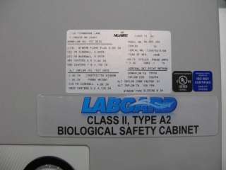 NuAire Labgard Biological Safety Cabinet Class II Type A2 Biosafety 