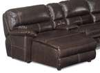 Espresso Leather Recliner/Chaise Sectional Sofa LC 08  