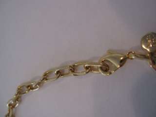   Crystal Accented Grey Lucite safari dust link NECKLACE gold NEW  