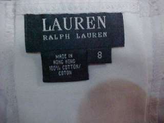 Up for your consideration is a fabulous Ralph Lauren cream cotton knee 