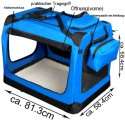 Faltbar Transportbox Hundebox Hundetransportbox Blau XL Zimmerkennel 