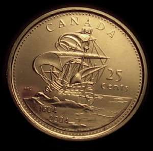 2004 CANADA QUARTER BU MINT ST. CROIX SHIP COIN QUEBEC  