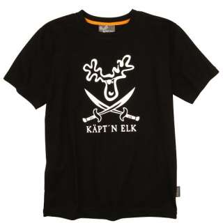 elkline TUGA „Käpt´n Elk“ T Shirt Herren Pirat schwarz NEU 