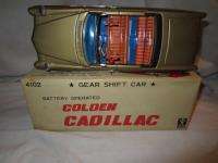 BANDAI Japanese Tin Litho BattOperated 1968 GOLDEN CADILLAC 