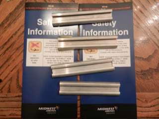 Every sale includes two aircraft safety cards and 4 sections of metal 