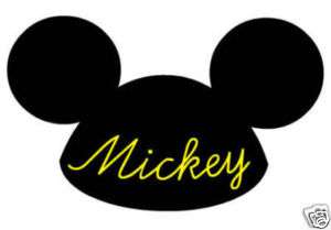 Disneyland   Mickey Ears Vinyl Decal with Your Name NEW  