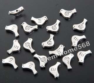 25 Tibetan Silver Bird Beads Spacers SB038  