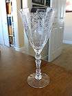 Fostoria Chintz Etched Crystal Stem Water Wine Goblet Elegant Glass 