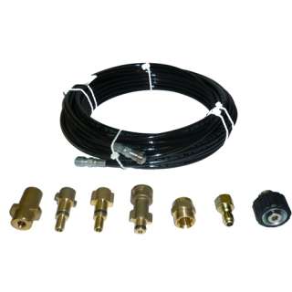 Sewer Jetter Kit   100 x 1/8 Hose & Nozzle, 1 to 3  