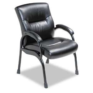  Alera  Plano Leather Guest Chair with Tubular Steel 