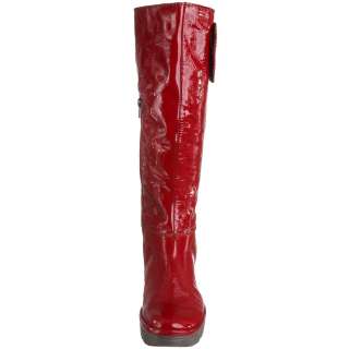 Fly London Womens Yule Red Patent Cheap New Leather Long Boots  