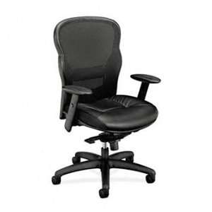   /Tilt Work Chair, Black Mesh/Leather by basyx: Arts, Crafts & Sewing