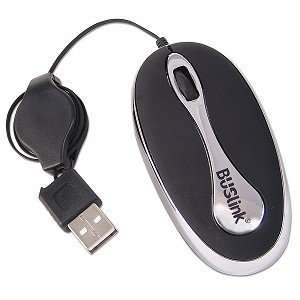 BUSlink USB Retractable Optical Mouse for Notebooks 