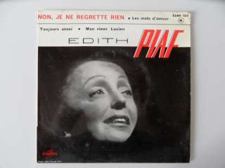   Disque Vinyl 45 tours Edith PIAF Non, je ne regrette rien ESRF 