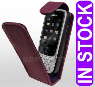 Purple Leather Flip Case Cover Pouch For Nokia 6303 UK  