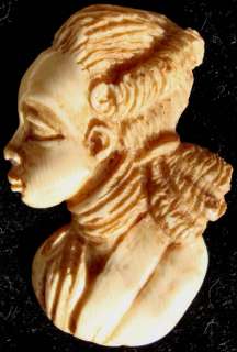   Tableau buste femme africaine cadre bois