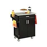 Home Styles Small Cuisine Kitchen Cart  Staineless Steel Top