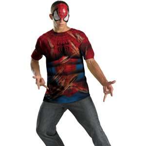 Spider Man Shirt And Mask Adult Costume, 69974 