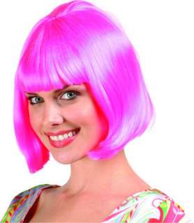 This Barbara Ann Bob Wig   Pink is a classic bob haircut with bangs.