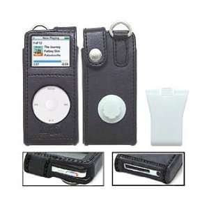   Black Leather Case with Stich Style for Apple Ipod Nano Electronics