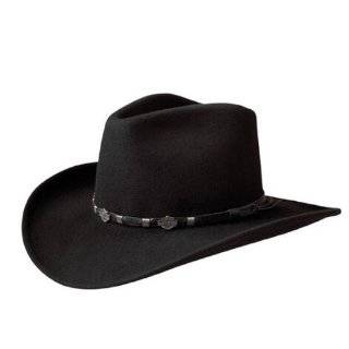 Harley Davidson® Mens Cowboy Western Hat. Bad Boy / Mysterous Black 