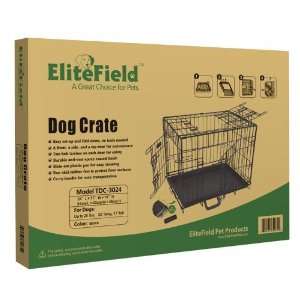  EliteField 24 3 Door Folding Dog Crate, 24 Long X 17 
