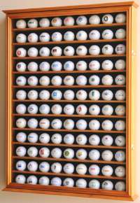PGA 108 Golf Ball Display Case Rack w/Glass Door  