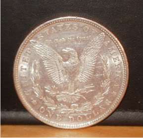 1879 P Morgan Silver Dollar, Fine Lustrous 90% Silver Coin  