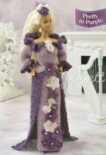 Pretty in Purple, Annies crochet patterns fit Barbie  