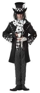 NEW Dark Mad Hatter Alice Halloween Costume 01101  
