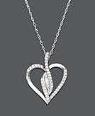    Wrapped in Love Diamond Pendant Sterling Silver Diamond Heart 