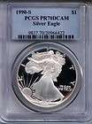 Flawless 1990 S Proof Silver Eagle Graded PCGS PR70DCAM A 