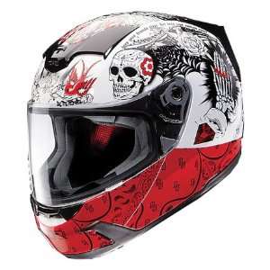   Venom Molotov Full Face Motorcycle Helmet White/Red Medium   0101 5559