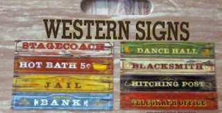 COWBOY COUNTRY WESTERN SIGNS CUTOUTS DECORATIONS 4PACK  