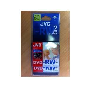  JVC DVD RW 2.8Gb 8cm 60min Pack 2 in jewel case camcorder 