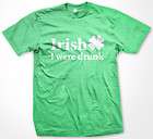 St Patricks Day IRISH PIRATE Skull & Crossbones Shamrock Mens T Shirt 