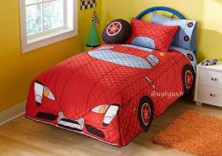 My New Red Car Boys Twin Quilt Sham Bedding Set NEW  
