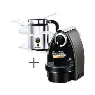   Serve Espresso Machine with Nespresso Aeroccino Milk Frother, Titanium