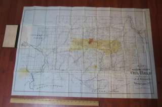 RARE 1870 Pocket Map of Allegany County NY Oil Field Seymour  