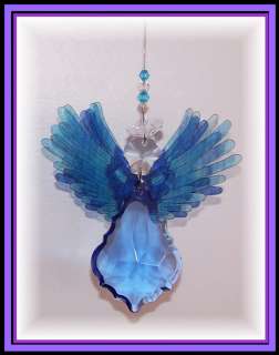 guardian angel crystal suncatcher gift  u choose colour  