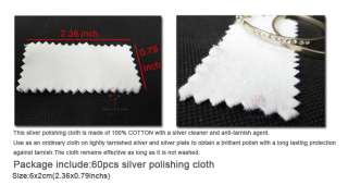   Silver Polishing Cloth Jewelry Cleaner Pure Cotton Anti Tarnish White