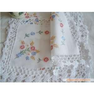  Vintage Hand Corchet Lace/Embroidery Cotton Placemat 