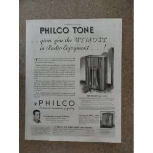 Radios, Vintage 30s full page print story (model 16X and 16 B)Vintage 
