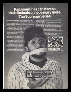 1982 Panasonic Car Stereo Reggie Jackson Vintage Ad  