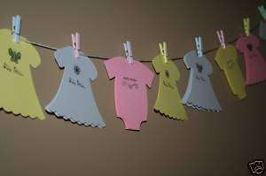 Baby Shower Wish/Advice Clothesline Favor Decoration G  