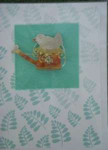 Bird Nest Pin Brooche Mailable Note Card HandMade NEW  